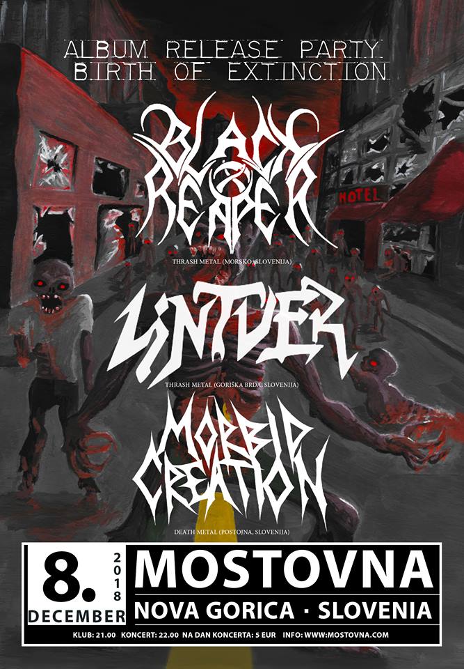 Black Reaper - Release Party + Lintver, Morbid Creation