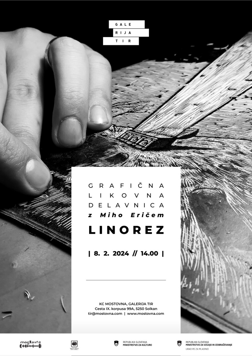 Grafična likovna delavnica z Miho Eričem: LINOREZ